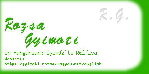 rozsa gyimoti business card